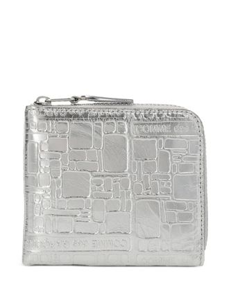 Comme Des Garçons logo-embossed leather wallet - Metallic
