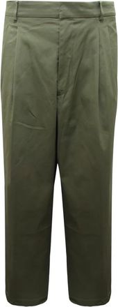 Amaranto B6D0025 Broek met wijde pijpen - Heren - Chinos - Groen - XL - Leer - Broeken