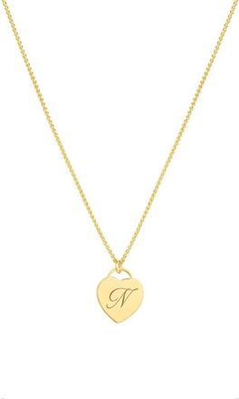Set & Stones Alice Initial Heart Pendant Necklace in Gold/n at Nordstrom