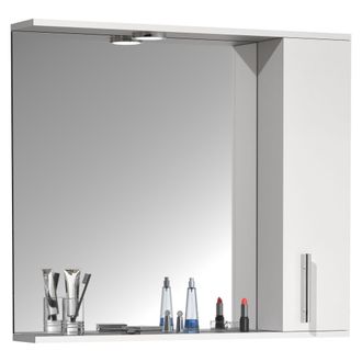 ebuy24 Armario De Ba&ntilde;o Vcm Atemporal Dimensiones Aprox. Al. 71 X An. 75 X P. 14 Cm Espacio De Almacenamiento Suficiente Armario De Espejo Con Iluminaci&oacute;n - L