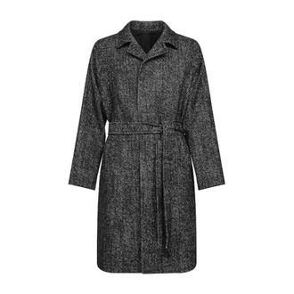 Tagliatore Salomon Midi Coat - Heren - Jas met riem - Zwart - M - Wol - Jassen
