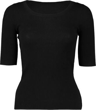 Michael Kors scoop-neck ribbed-neck T-shirt - Nero