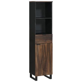 Berkfield Home Bathroom Furniture Sets with Drawer with Shelf Striped with Storage with Door Brown 38 x 33 x 160 cm