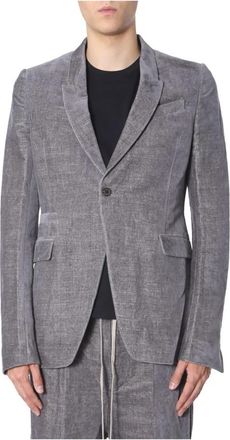 Rick Owens Giacca Monopetto - Heren - Blazers - Grijs - L - Jassen