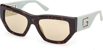 Guess GU00291 56Q Womens Sunglasses Tortoiseshell Size 54