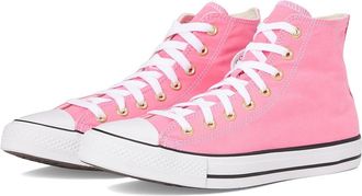 Converse Chuck Taylor All Star High-Top Sneaker Classic Shoes Watermelon Pink/White/Gold : Mens 9.5 - Womens 11.5 Medium, Canvas