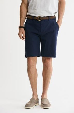 J.A.C.H.S. Cotton & Silk Blend Stretch Shorts in Navy at Nordstrom Rack, Size 31