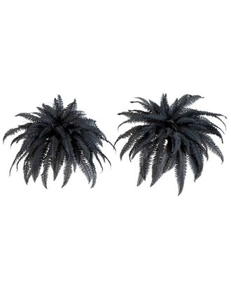 Nearly Natural 48In. Artificial Halloween Black Boston Fern - Set Of 2