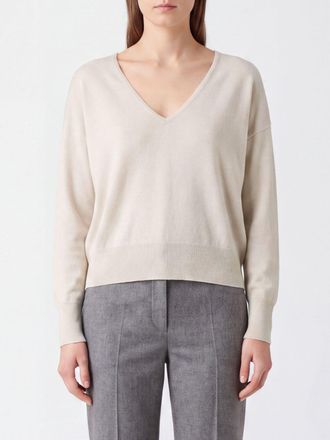 Roberto Collina Maglia in lana merino e cashmere con scollo a V e spalle cadute