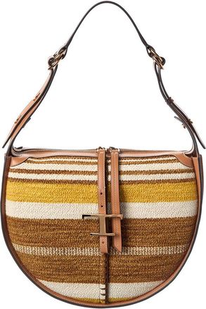 Tod's TodS Woven & Leather Hobo Bag
