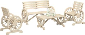 vidaXL Vidaxl - Juego De Muebles De Jard&iacute;n 4 Piezas Madera Maciza De Abeto
