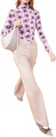 Ulla Johnson Willow Wide Leg Jeans In Pearled Cowrie