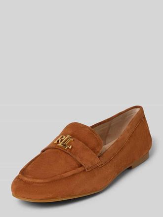 Lauren Ralph Lauren Loafer aus Leder mit Label-Applikation Modell AVERI III in Camel, Gr&ouml;&szlig;e 39