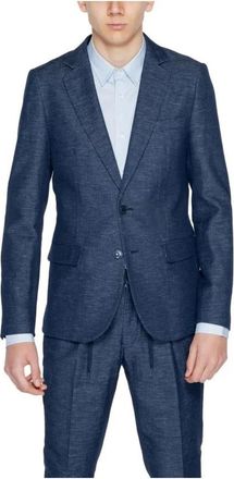 Antony Morato Cotton Casual Shirt - Heren - Business blazers - Blauw - L - Katoen - Kostuums