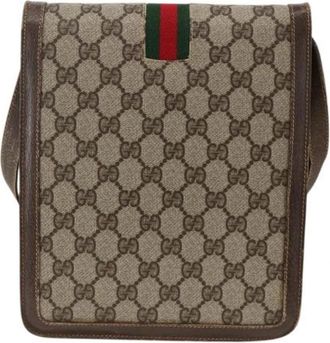 Gucci Pre-owned Vintage Cross Body Bag - unisex - Vintage Schoudertas - Bruin - ONE Size - Leer - Vintage