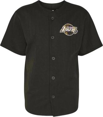 New Era Baseballjack Casacca Met Knopen - Heren - Fitness - Zwart - L - Katoen - Fitness