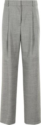 Semicouture Rechte broek - Dames - Straight fit broeken - Grijs - M - Wol - Broeken