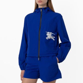 Burberry EKD Logo Hooded Nylon Jacket, Size X-Large