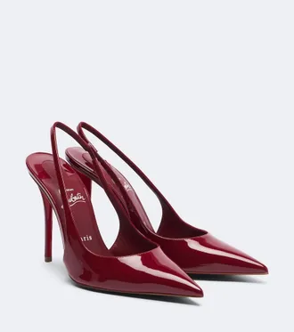 Christian Louboutin Miss Z patent leather slingback pumps