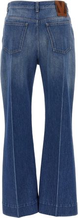 Valentino Garavani Womens Blue Cotton Flared Jeans Clothing