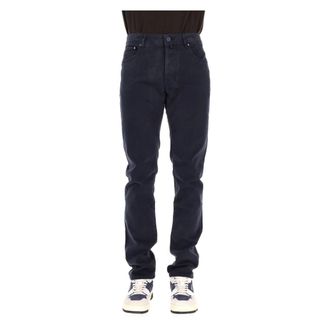 Jacob Cohen Jeans, Heren, Blauw, W35, Katoen, Blauwe Lyocell-Katoen Scott Fit Kleding
