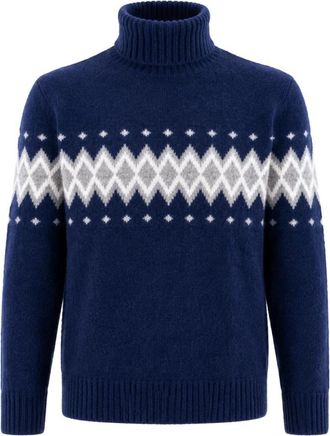 Eleventy Trui met col - Heren - Cashmere truien - Blauw - S - Kasjmier - Truien & Vesten