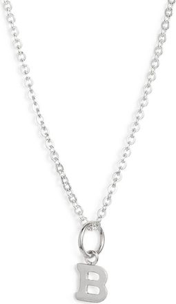 Nashelle Initial Pendant Necklace in Sterling Silver - B at Nordstrom, Size 18