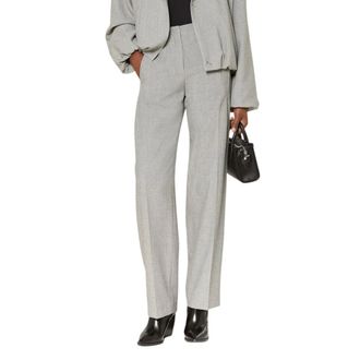 HUGO BOSS Dames, Broeken, Grijs, Maat: L Wol