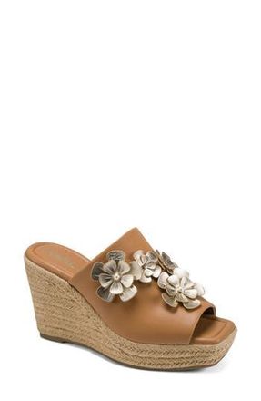 Karl Lagerfeld Clove Fleur Wedge Sandal in Tan at Nordstrom Rack, Size 8.5