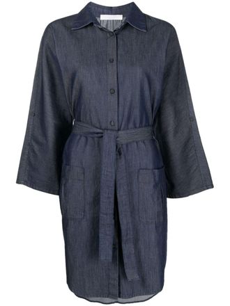 Fabiana Filippi belted cuff midi dress - Blue