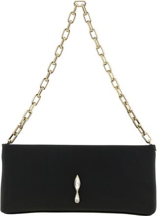Christian Louboutin Maykimay Clutch - Dames - Clutches - Zwart - ONE Size - Leer - Tassen