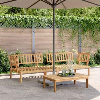 vidaXL Divani Angolari Pallet da Giardino 2pz Legno Massello di Acacia - Vidaxl