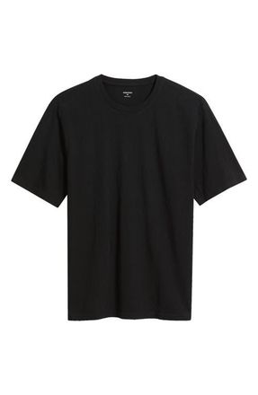 Nordstrom Slub Cotton Crewneck T-Shirt in Black at Nordstrom, Size Xxx-Large