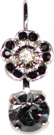 Mariana Womens Orchid Earrings In Clear / Grey / Black