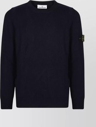 Stone Island knitwear with ribbed cuffs and hem