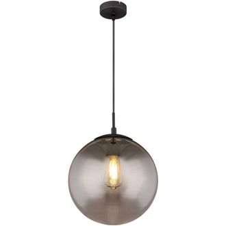 Globo Lighting L&aacute;mpara Colgante - Blama - Negro - Vidrio Vidrio Ahumado - Globo