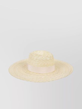 Borsalino sophie straw hat with ribbon detail