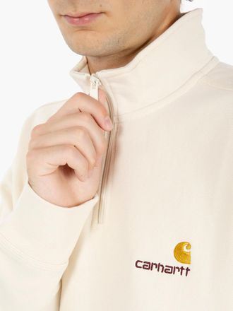 Carhartt Work in Progress Half Zip American Script sweat natural