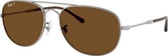 Ray-Ban Stijlvolle zonnebril Bain Bridge Polarized - unisex - Zonnebrillen - Grijs - 60 MM - Accessoires