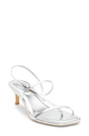 Abound Petra Kitten Heel Sandal in Silver Metallic at Nordstrom Rack, Size 6.5