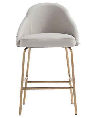 Manhattan Comfort Gracie Modern Leatherette Counter Stool With Steel Legs