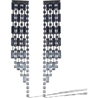 Jessica Simpson Tiered Crystal Fringe Earrings in Gold at Nordstrom