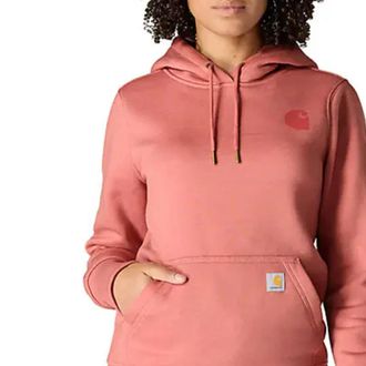 Carhartt Work in Progress Iconic Clarksburg Hoodie Womens Dusty Cedar Fleece Pullover POSH083