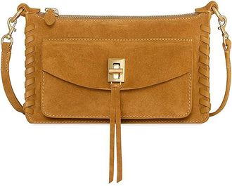 Rebecca Minkoff Darren Whipstitch Mini Top Zip Shoulder Womens Handbags Oro, Leather
