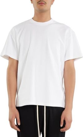 Les Tien Pique Binded Neck Tee in White at Nordstrom, Size Xx-Large