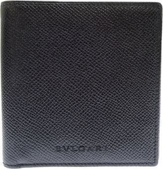 Bulgari Black Leather Wallet (Bi-Fold) (Pre-Owned)