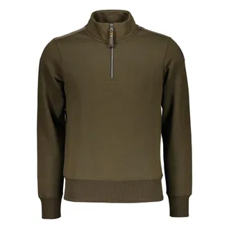 Parajumpers Sweatshirts, male, Green, Size: S Zip-collar Sweatshirt