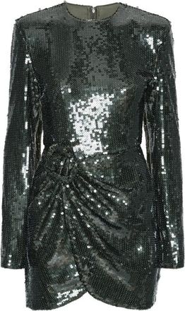 Rotate Sequin Long-sleeve Mini Dress