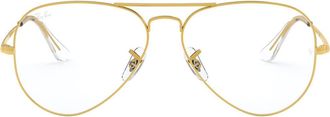 Ray-Ban 6489 58mm Optical Glasses in Shiny Gold at Nordstrom