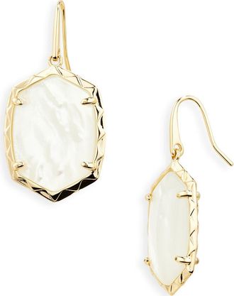 Kendra Scott Boxed Daphne Gold Drop Earrings in Gold Ivory Mother Of Pearl at Nordstrom